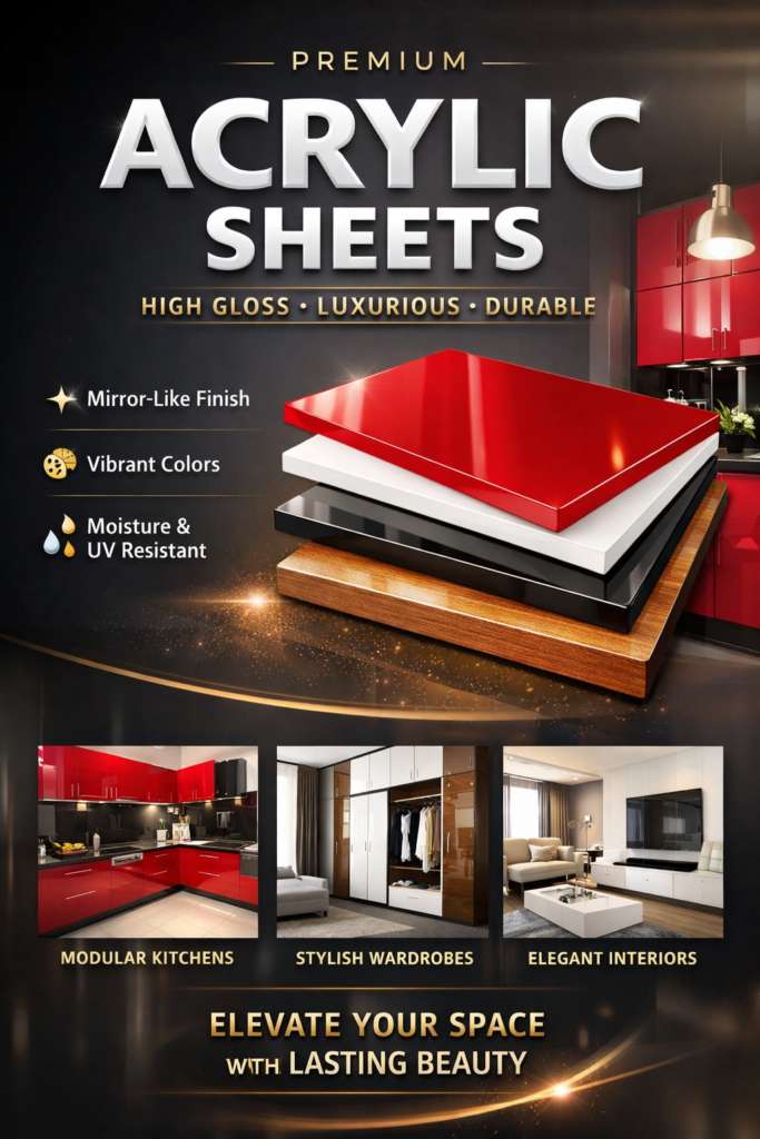 High Gloss Acrylic Sheets | Modern Interior Surfaces